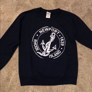NAVY distressed Newport Sweatshirt
